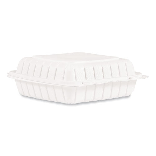 Proplanet Hinged Lid Containers, Single Compartment, 9 X 8.8 X 3, White, Plastic, 150/carton