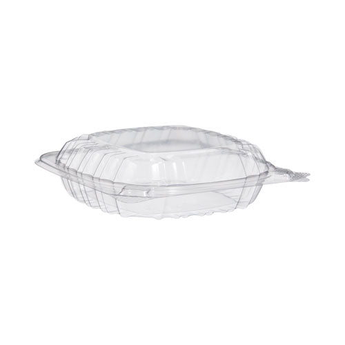 Clearseal Hinged-lid Plastic Containers, Sandwich Container, 13.8 Oz, 5.4 X 5.3 X 2.6, Clear, Plastic, 500/carton