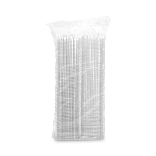 Contenedores de plástico Clearseal con tapa abatible, contenedor tipo sándwich, 13.8 oz, 5.4 x 5.3 x 2.6, transparente, plástico, 500/cartón