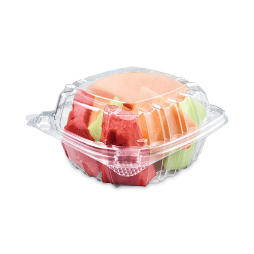 Clearseal Hinged-lid Plastic Containers, Sandwich Container, 13.8 Oz, 5.4 X 5.3 X 2.6, Clear, Plastic, 500/carton