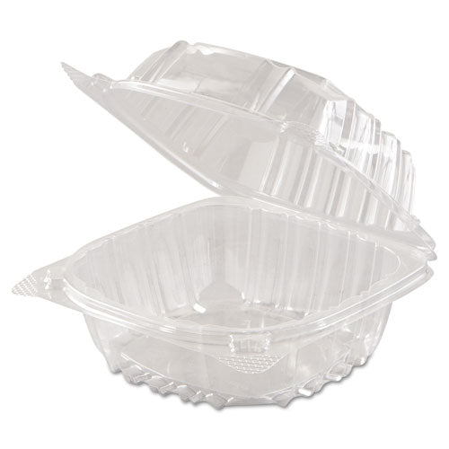 Clearseal Hinged-lid Plastic Containers, 5.8 X 6 X 3, Clear, Plastic, 125/pack, 4 Packs/carton