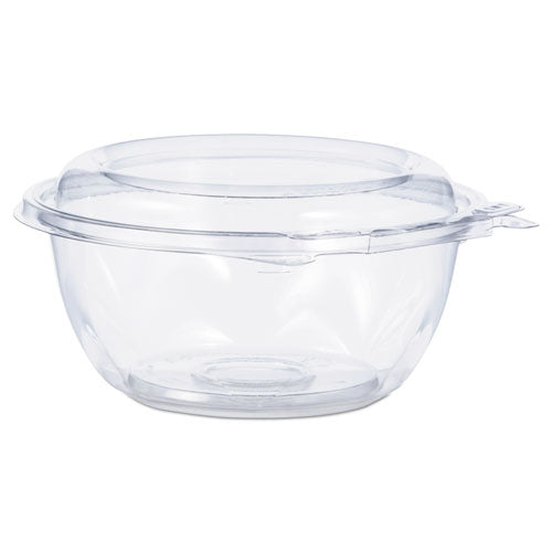 Tamper-resistant, Tamper-evident Bowls With Dome Lid, 16 Oz, 5.5" Diameter X 3.1"h, Clear, Plastic, 240/carton