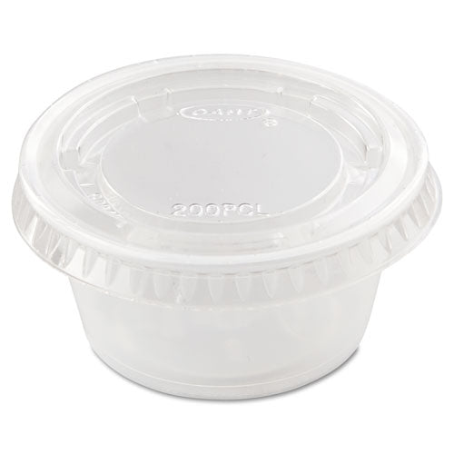 Tapas de tazas para porciones/soufflé, para mascotas, para tazas de 1.5 oz a 2.5 oz, transparentes, 2,500/cartón