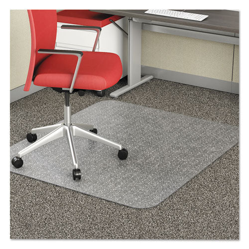 Economat Tapete para silla de uso ocasional, alfombra de pelo bajo, plano, 36 x 48, con reborde, transparente
