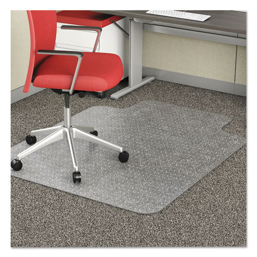 Economat Tapete para silla de uso ocasional para alfombras de pelo corto, 45 x 53, borde ancho, transparente