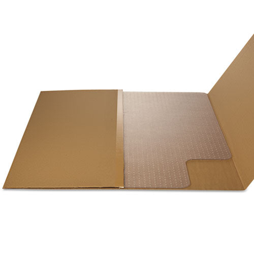 Economat Tapete para silla de uso ocasional para alfombras de pelo corto, 45 x 53, borde ancho, transparente