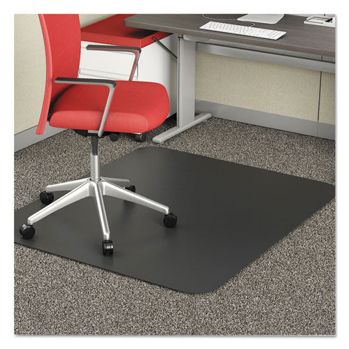 Economat - Tapete para silla de uso ocasional para alfombras de pelo corto, 45 x 53, rectangular, transparente