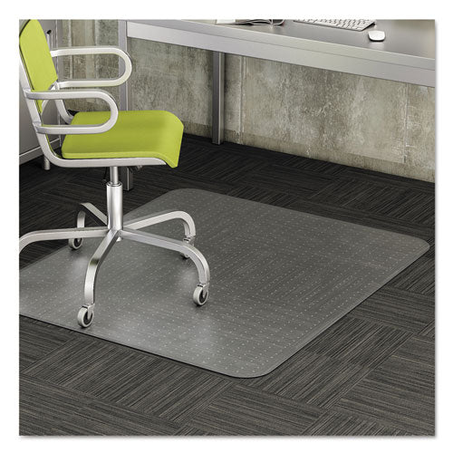Duramat Tapete para silla de uso moderado, alfombra de pelo bajo, plano, 46 ​​x 60, rectangular, transparente