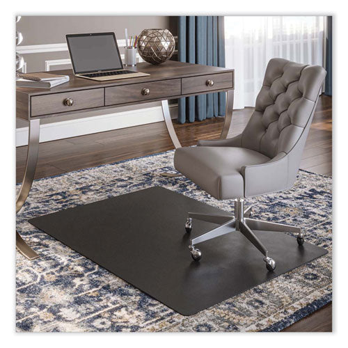 Tapete para silla de uso frecuente Supermat para alfombra de pelo mediano, 36 x 48, rectangular, negro