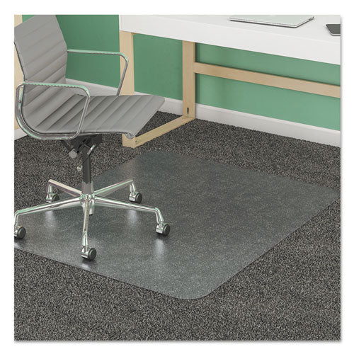 Tapete para silla de uso frecuente Supermat, alfombra de pelo mediano, 45 x 53, rectángulo biselado, transparente