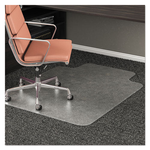 Tapete para silla de uso frecuente Rollamat, alfombra de pelo mediano, plana, 36 x 48, con reborde, transparente