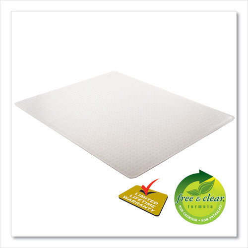 Execumat - Tapete para silla para uso durante todo el día para alfombras de pelo alto, 46 ​​x 60, rectangular, transparente