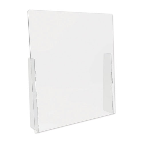 Barrera para mostrador con protección completa, 31.75" x 6" x 36", acrílico, transparente, 2 por caja