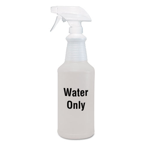 Water Only Spray Bottle, 32 Oz, White, 12/carton