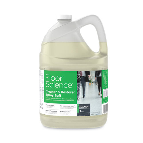 Limpiador/restaurador Floor Science Pulido en aerosol, aroma cítrico, botella de 1 galón, 4/cartón