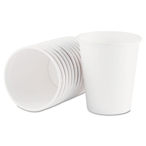 Vasos de papel para bebidas calientes, 10 oz, blanco, 50/manga, 20 fundas/cartón