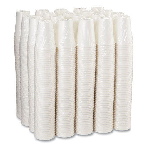 Vasos de papel para bebidas calientes, 12 oz, blanco, 50/manga, 20 fundas/cartón