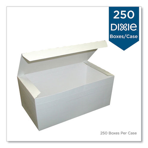 Caja para llevar de cartón de una pieza con tapa plegable, 9 x 5 x 3, blanca, papel, 250/cartón