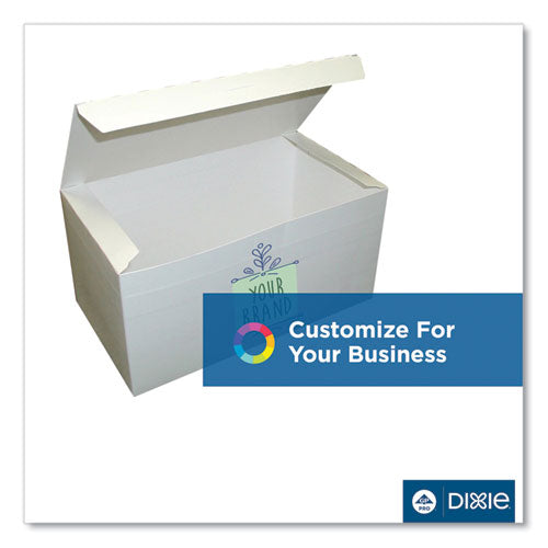 Caja para llevar de cartón de una pieza con tapa plegable, 9 x 5 x 3, blanca, papel, 250/cartón