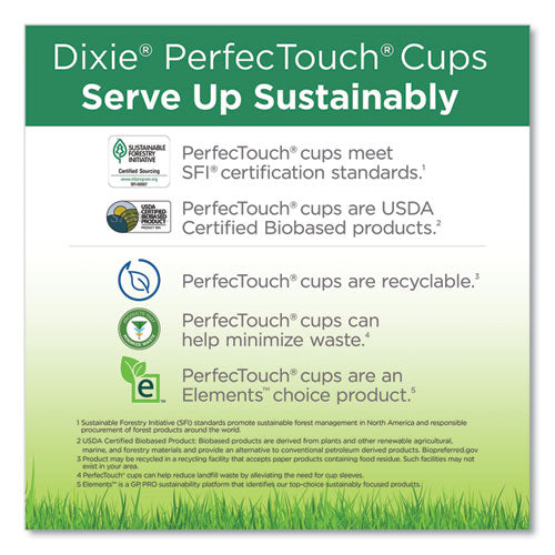 Perfectouch Paper Hot Cups, 10 Oz, Coffee Haze Design, 25 Sleeve, 20 Sleeves/carton