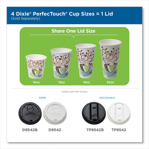 Perfectouch Vasos de papel para bebidas calientes, 10 oz, diseño Coffee Haze, 25 fundas, 20 fundas/cartón