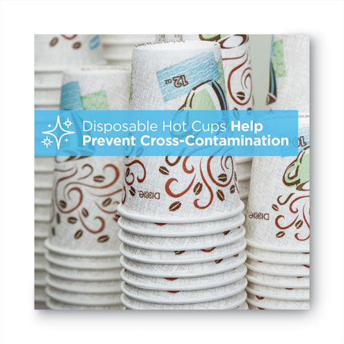 Tazas calientes de papel Perfectouch, 20 onzas, diseño de café neblina, 25/paquete