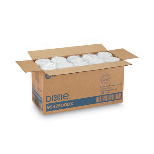 Tapa de cúpula blanca para tazas Perfectouch de 10 oz a 16 oz, tazas calientes de 12 oz a 20 oz, Wisesize, 500/caja