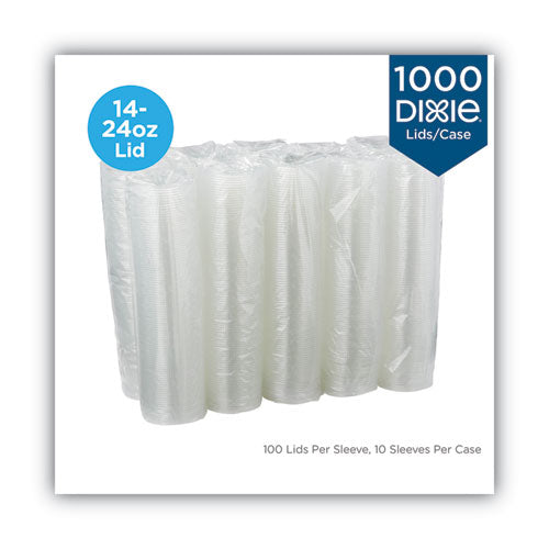 Tapas para vasos de bebidas frías, para vasos de plástico de 16 oz, transparentes, 100/manga, 10 fundas/cartón