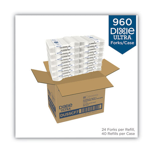 Smartstock Tri-tower Sistema dispensador Cubiertos, tenedor, natural, 40/paquete, 24 paquetes/cartón
