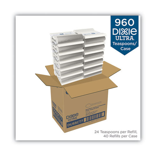 Smartstock Tri-tower Sistema dispensador Cubiertos, Cucharillas, Natural, 40/paquete, 24 Paquetes/cartón