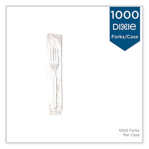 Cubiertos de polipropileno de peso medio, tenedores, blancos, 1000/cartón