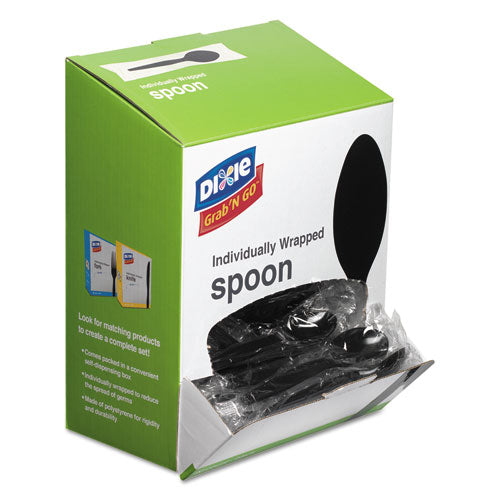 Grab’n Go Wrapped Cutlery, Forks, Black, 90/box, 6 Box/carton