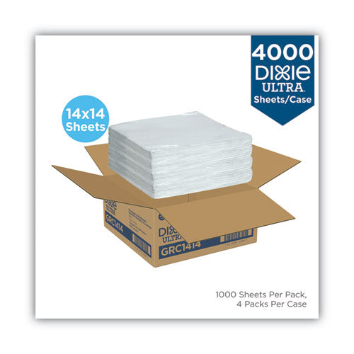 Envoltorio multiusos para alimentos, papel encerado seco, 14 x 14, blanco, 1000/caja
