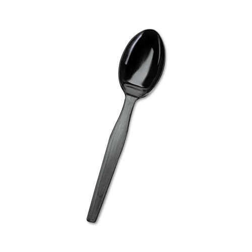 Smartstock Plastic Cutlery Refill, Forks, 6.5", Series-o Mediumweight, Black, 40/pack, 24 Packs/carton
