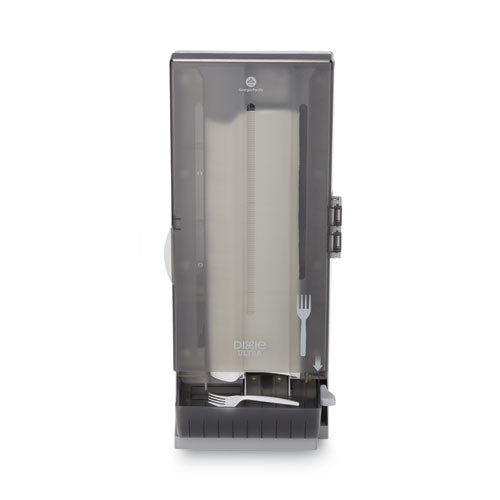 Smartstock Utensil Dispenser, Forks, 10 X 8.78 X 24.75, Smoke