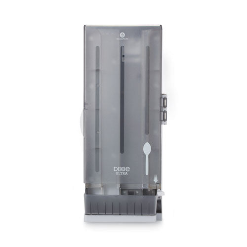 Dispensador de utensilios Smartstock, cucharas, 10 x 8,78 x 24,75, ahumado