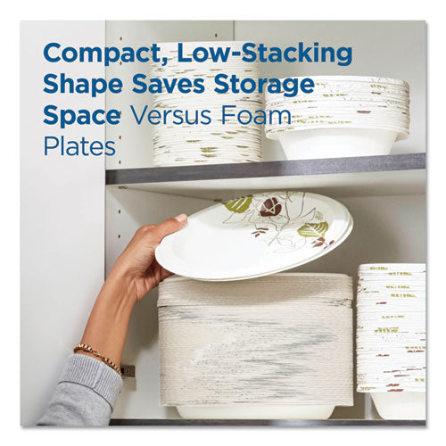 Pathways Soak Proof Shield Platos de papel pesados, Wisesize, 8.5" de diámetro, verde/burdeos, 500/caja