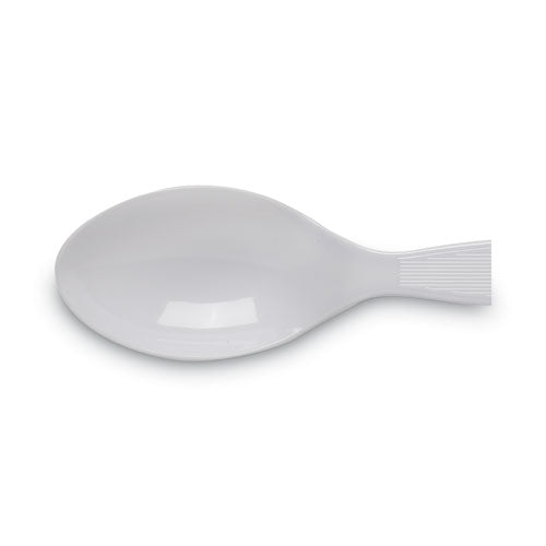 Plastic Cutlery, Heavy Mediumweight Teaspoons, White, 1,000/carton