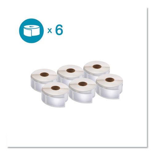 Etiquetas multipropósito Lw, 1" X 2.13", blancas, 500 etiquetas/rollo, 6 rollos/paquete