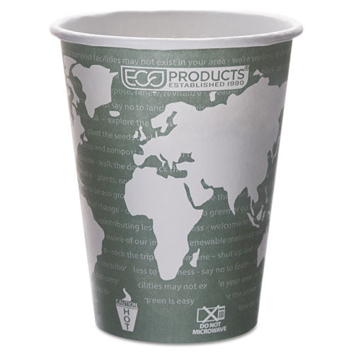 World Art Vasos para bebidas calientes renovables y compostables, 16 oz, 50/paquete, 20 paquetes/cartón