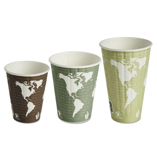 World Art Vasos térmicos renovables y compostables, Pla, 8 oz, 40/paquete, 20 paquetes/cartón