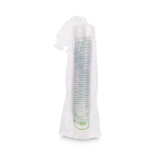 Paquete de conveniencia de vasos fríos renovables y compostables Greenstripe, transparente, 16 oz, 50/paquete