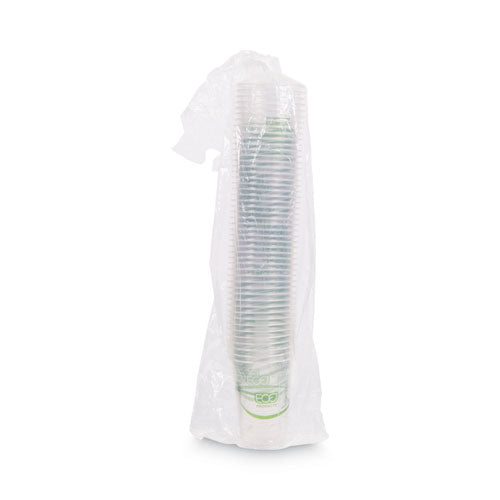 Greenstripe Vasos para bebidas frías renovables y compostables, 16 oz, transparentes, 50/paquete, 20 paquetes/cartón