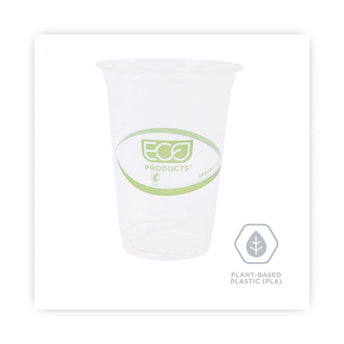 Greenstripe Vasos para bebidas frías renovables y compostables, 16 oz, transparentes, 50/paquete, 20 paquetes/cartón