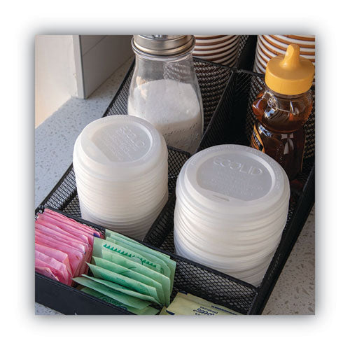 Tapa de vaso caliente renovable/compostable Ecolid, Pla, se adapta a vasos calientes de 10 oz a 20 oz, 50/paquete, 16 paquetes/cartón