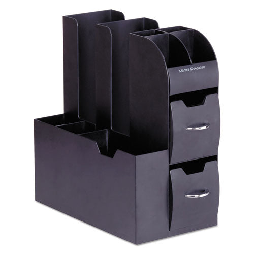 Organizador de condimentos de café, 10 compartimentos, 5,4 x 11 x 12,6, negro