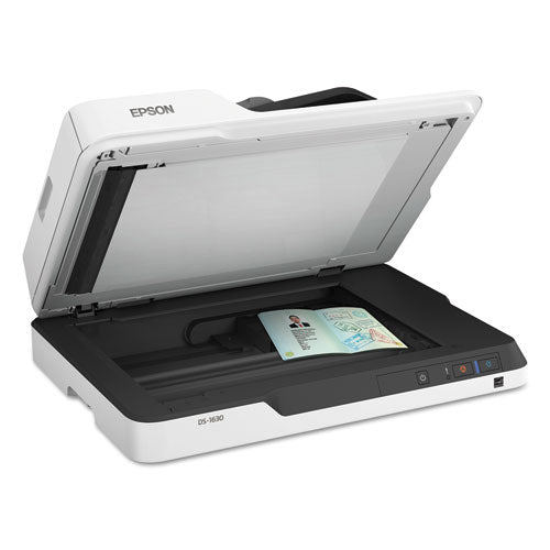 Escáner de documentos a color de superficie plana Workforce Ds-1630, resolución óptica de 1200 ppp, alimentador automático de documentos a doble cara de 50 hojas