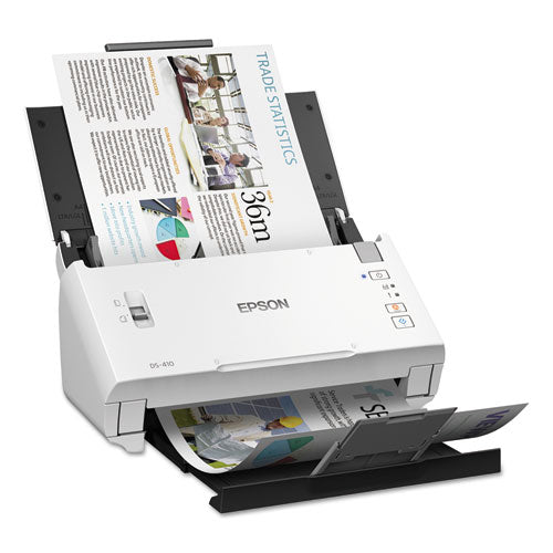 Escáner de documentos Ds-410, resolución óptica de 600 ppp, alimentador automático de documentos a doble cara de 50 hojas