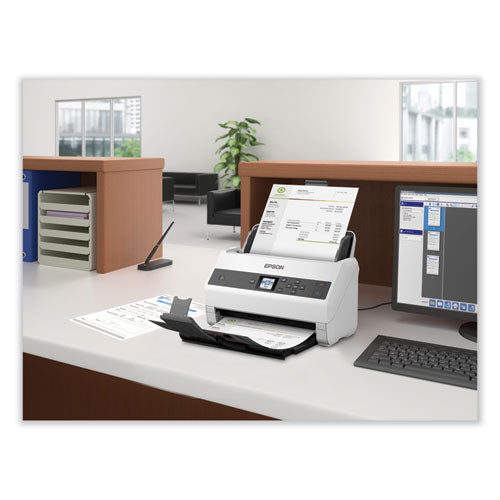 Escáner de documentos en color para grupos de trabajo Ds-870, resolución óptica de 600 ppp, alimentador automático de documentos a doble cara de 100 hojas