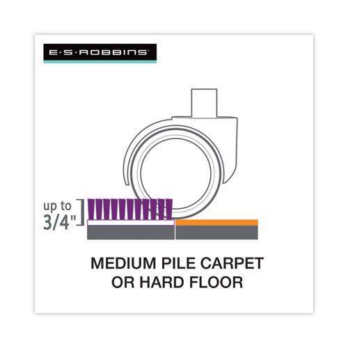 Floor+mate, For Hard Floor To Medium Pile Carpet Up To 0.75", 36 X 48, Black